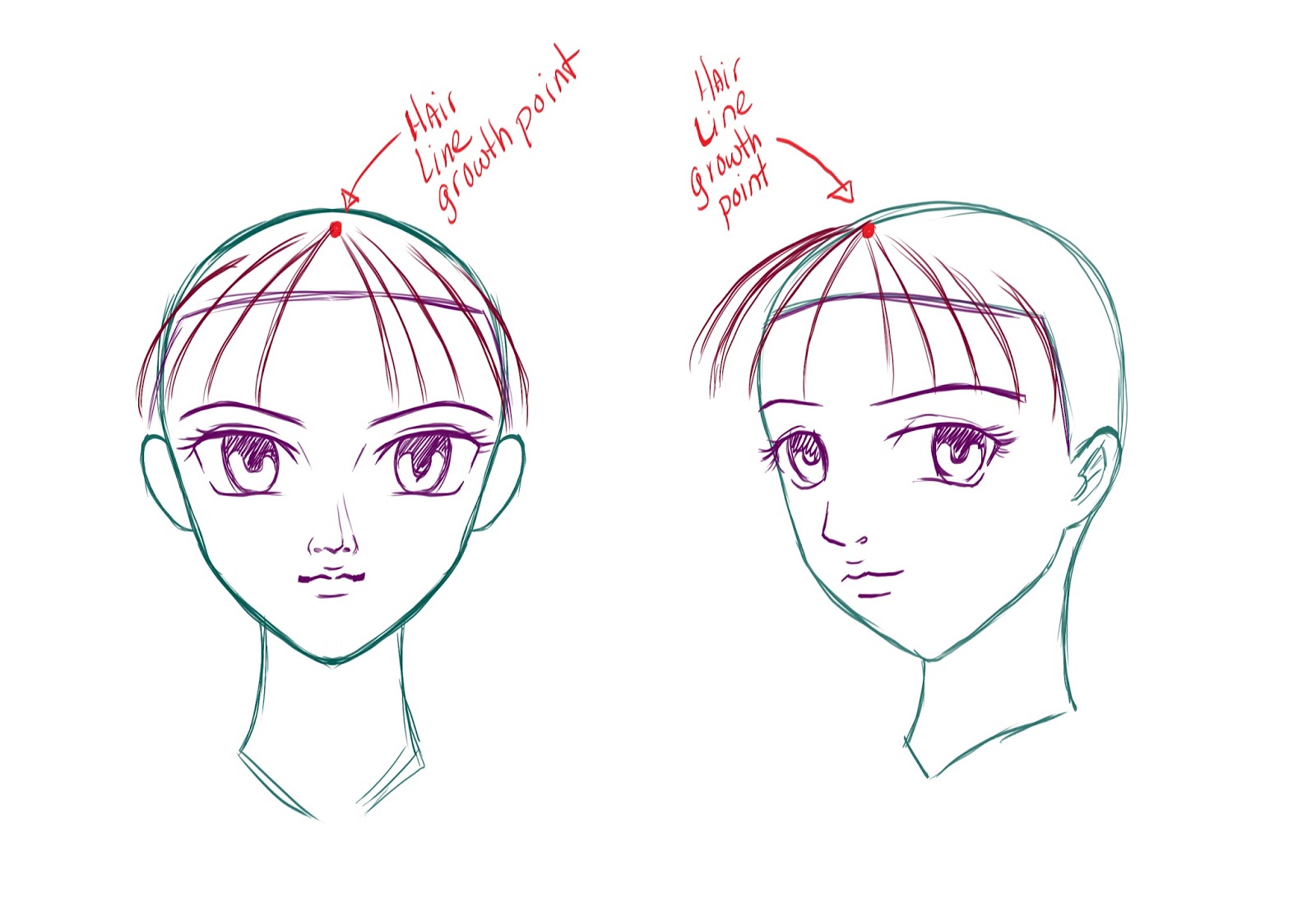 How to Draw Anime/Manga Hair - Draw Central