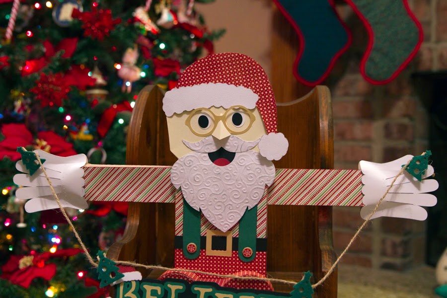 wood block Santa