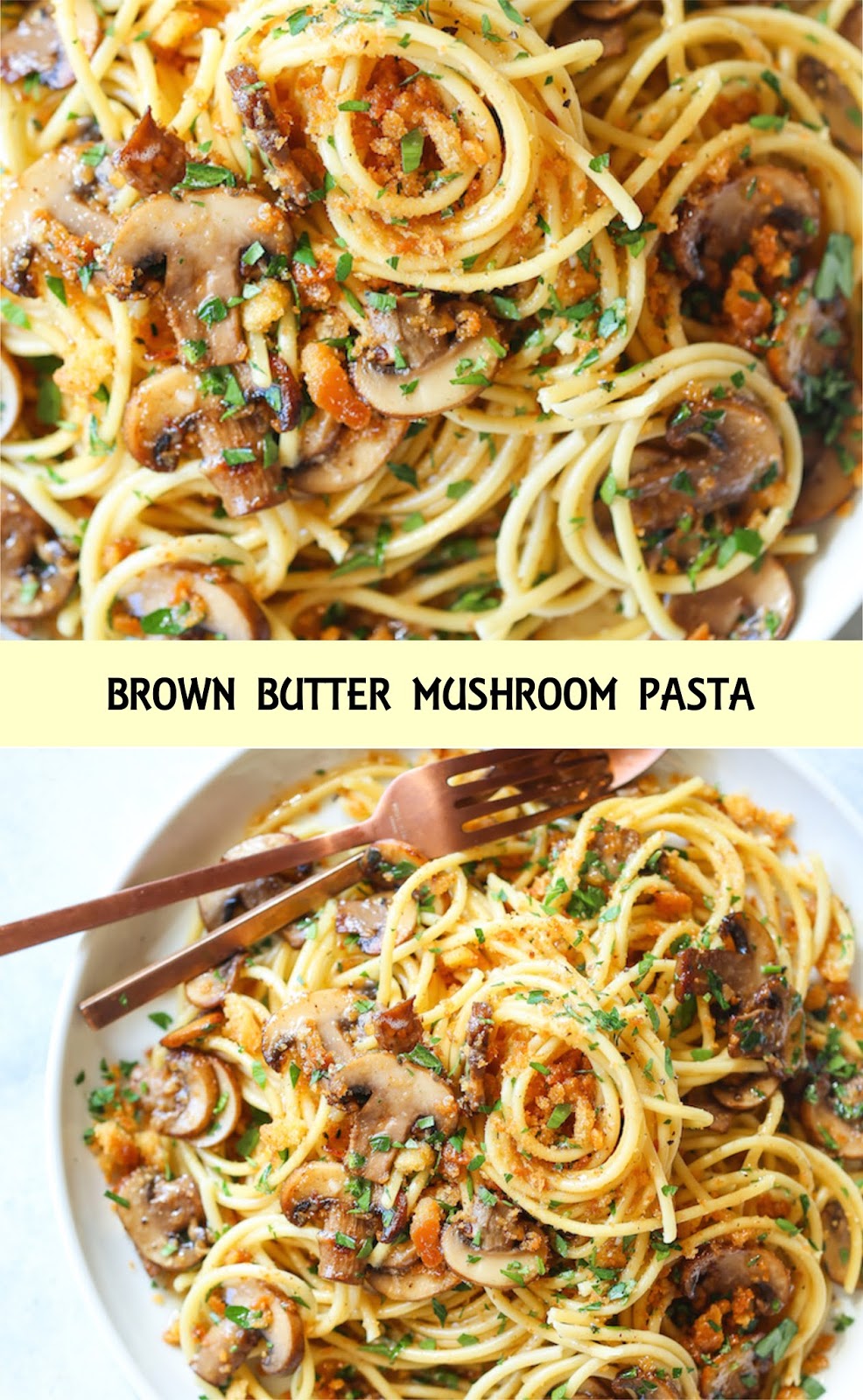 BROWN BUTTER MUSHROOM PASTA Extra Ordinary Food