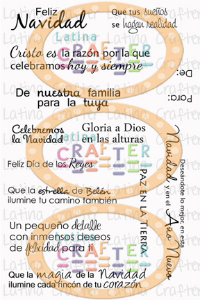 Frases,pensamientos y saludos para navidad Latina Crafter - Sellos en Español: Set de la semana: Frases Navideñas