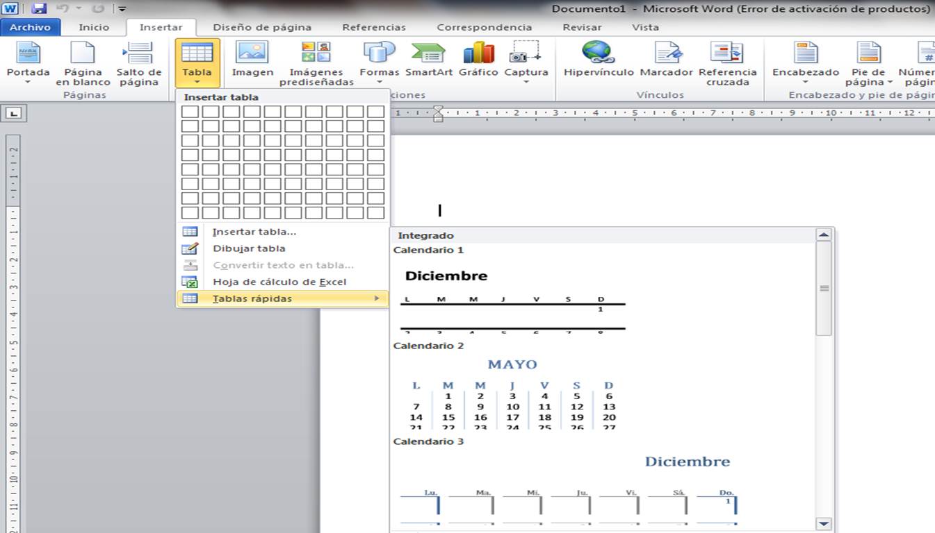 TALLER TABLAS RAPIDAS
