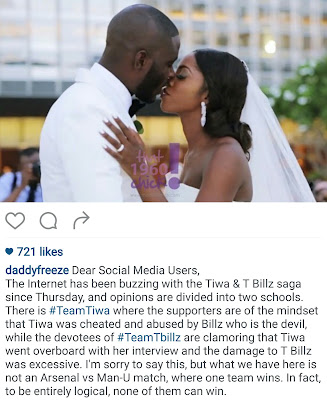SAN threatened to file a lawsuit against Tiwa Savage on behalf of TeeBlizz for destroying his reputation- Freeze
