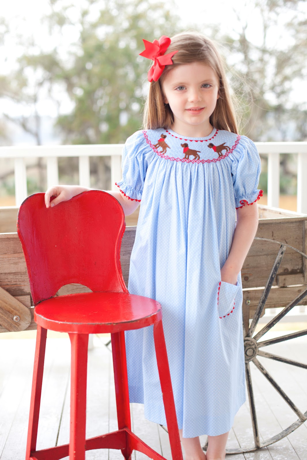 smocked children's clothing Next Preview !!! Our Labrador Puppy outfits