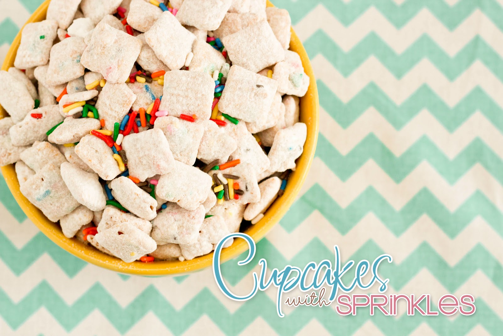 Cupcake with Sprinkles Funfetti Muddy Buddies