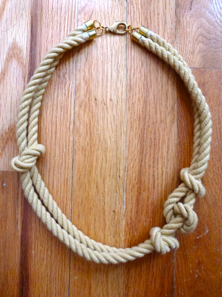 small medium large: diy: rope necklace