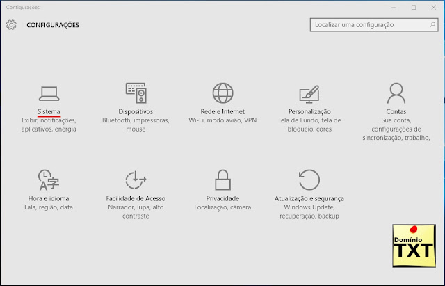 DominioTXT - Sistema Windows 10