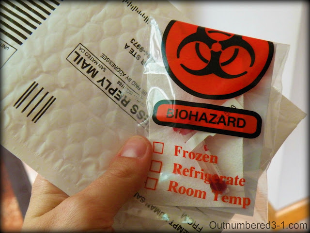 mailing in sample mailing blood sample