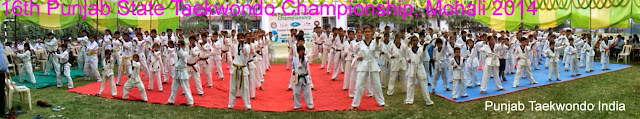 inauguration 16th Punjab State Taekwondo Championship- Aug 2014, Mohali near Chandigarh, under the supervision of Master Satpal Singh Rehal of Tkd Academy of Punjab for Martial Art Training Classes 