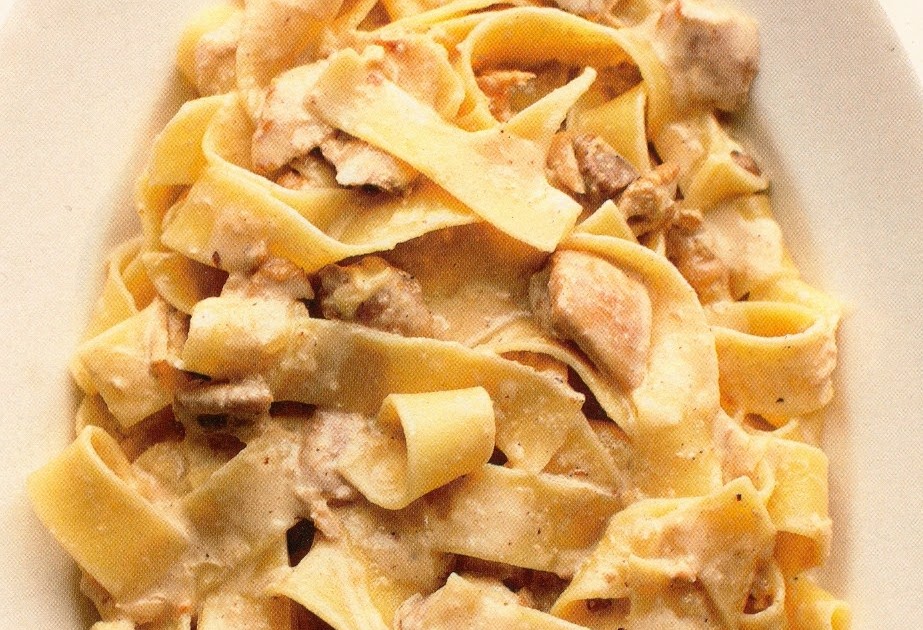 Sugar, & Spice & Everything Nice Pappardelle with Creamy Chicken Sauce