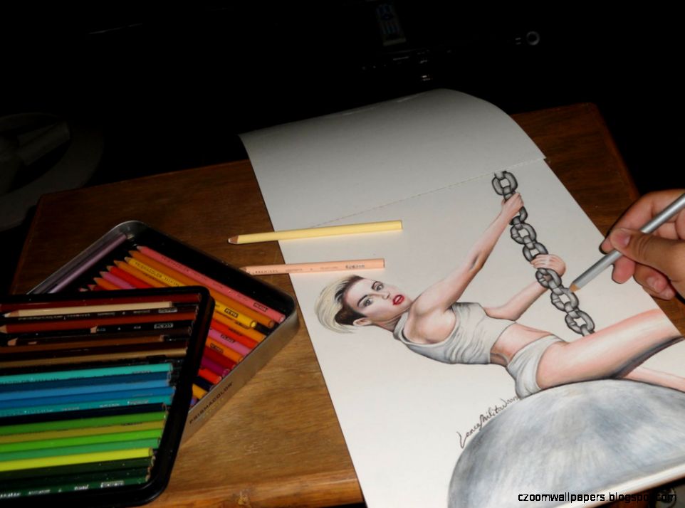 Miley Cyrus Wrecking Ball Drawing