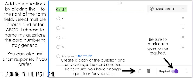 Have you ever tried using Google forms in your classroom? This step by step guide to creating a form to go with task card sets will change your life!