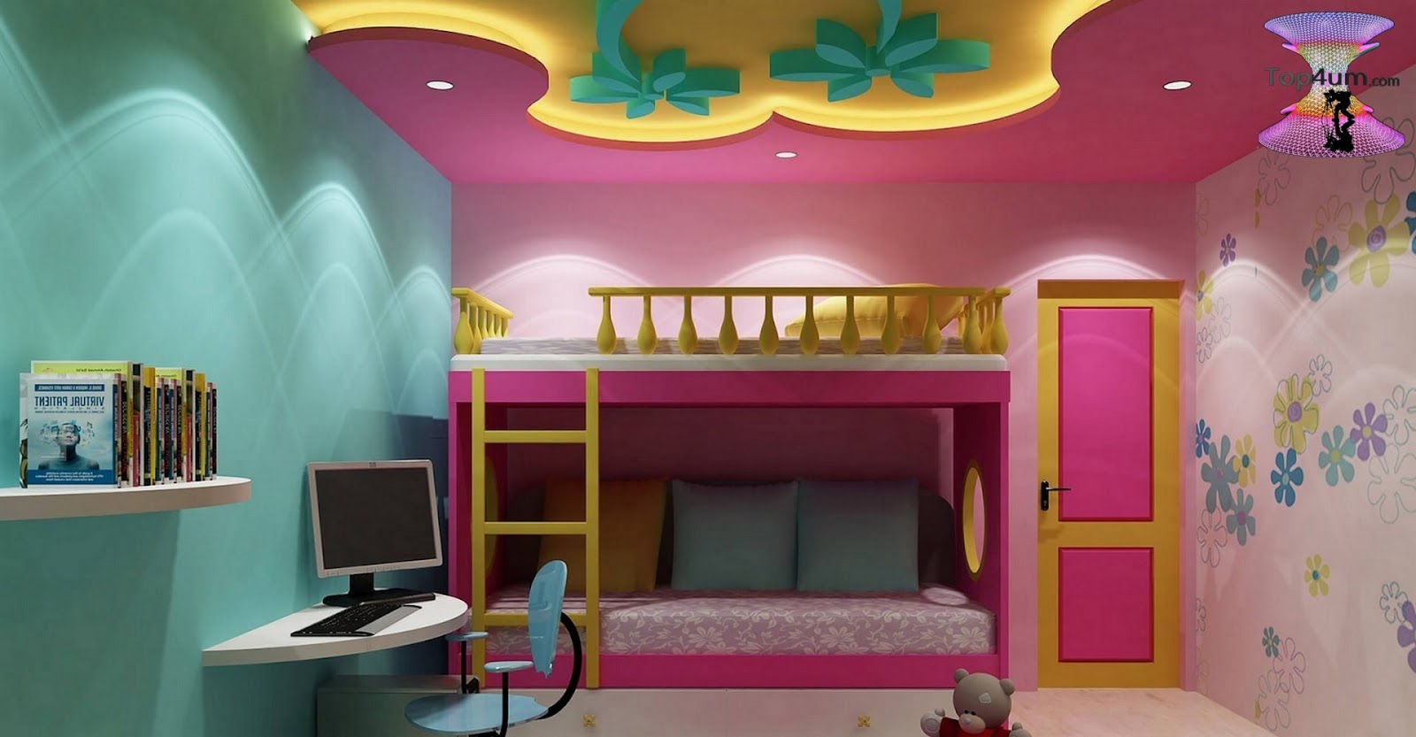 اشيك ديكورات غرف نوم اطفال اولاد وبنات مشتركة👧🏻🧑🏻 cool shared kids room