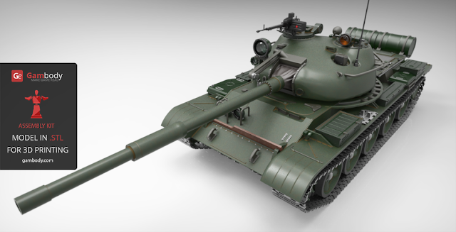 T-62 tank World of Tanks model for 3D printer