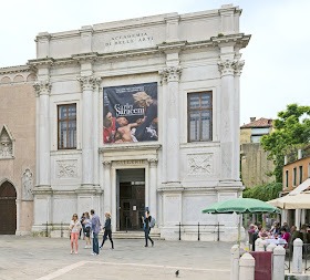 The entrance to the Galleria dell'Accademia in Campo della Carità in the Dorsoduro district of Venice