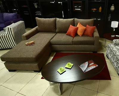 Sillones esquineros con butacón Sillones esquineros con butacón en chenille