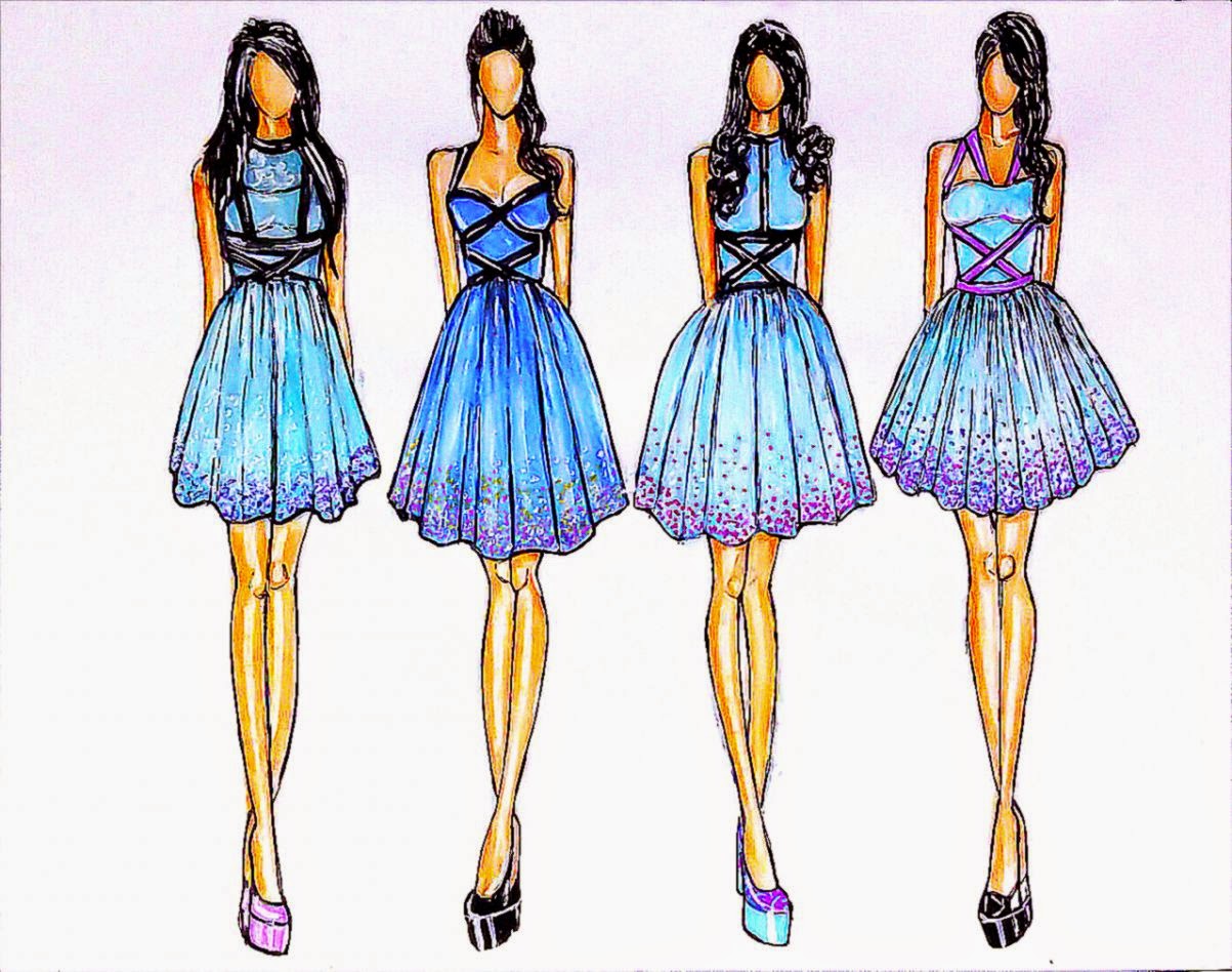 Fashion Design Drawings Dresses   Anipapper