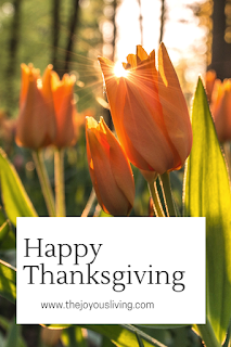 Happy thanksgiving from The Joyous Living