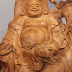 Tượng lũa hình ông Di Lặc bằng gỗ Ngọc Am siêu độc và quý bán tại Hà Nội