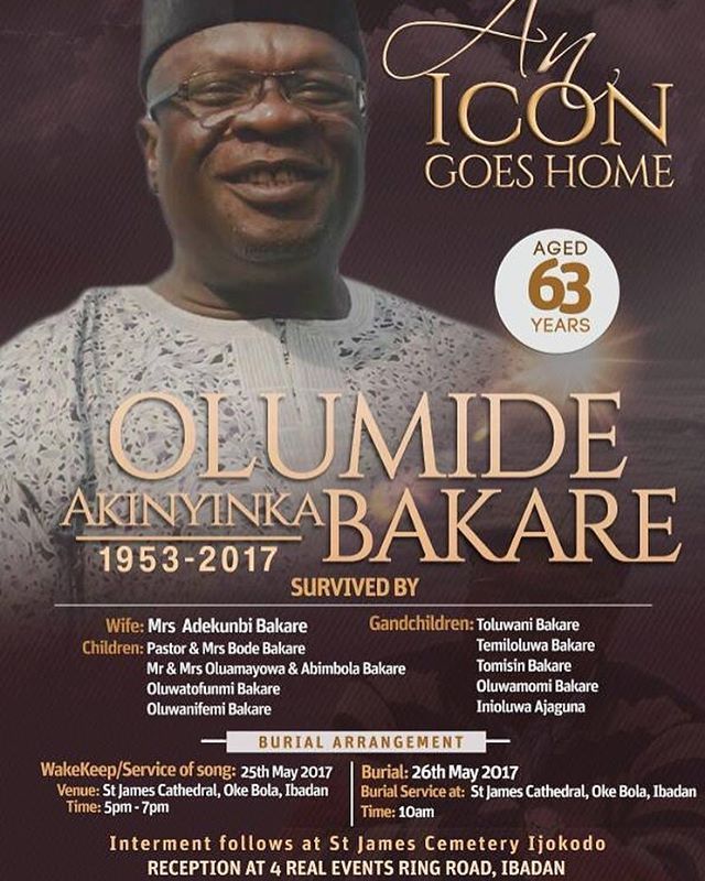 Olumide Bakare For Burial Late Nigerian Actor To Be Buried In Ibadan