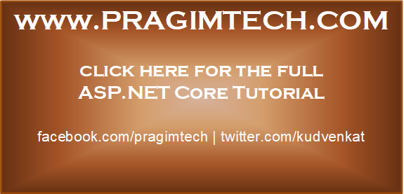 asp.net core tutorial for beginners