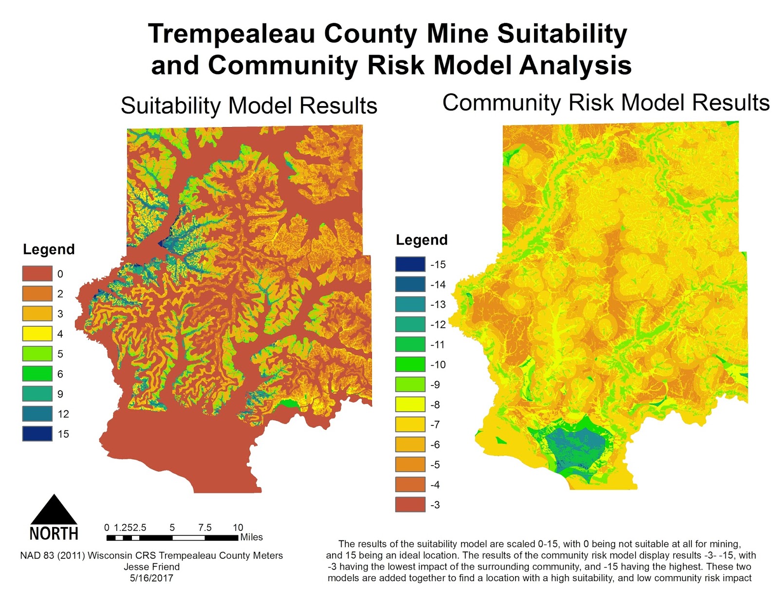 Suitability and Community Risk Modeling Using Raster Analysis