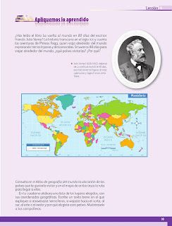 Apoyo Primaria Geografía 5to grado Bloque I Lección 4 ¿Cómo localizo?