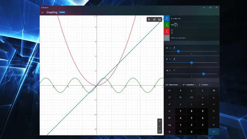 Microsoft previews new Graphing capabilities in Windows 10 calculator app