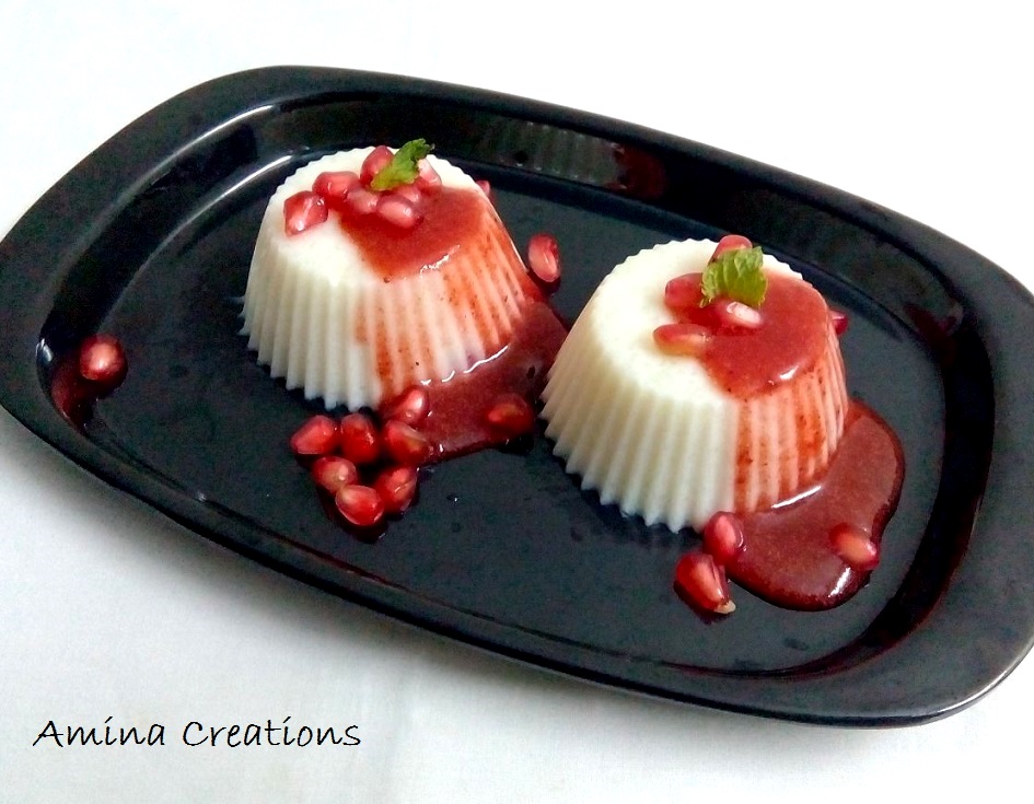 AMINA CREATIONS VEGETARIAN PANNA COTTA RECIPE/ PANNA COTTA RECIPE WITH