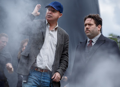 Dan Fogler and David Yates on the set of Fantastic Beasts and Where to Find Them