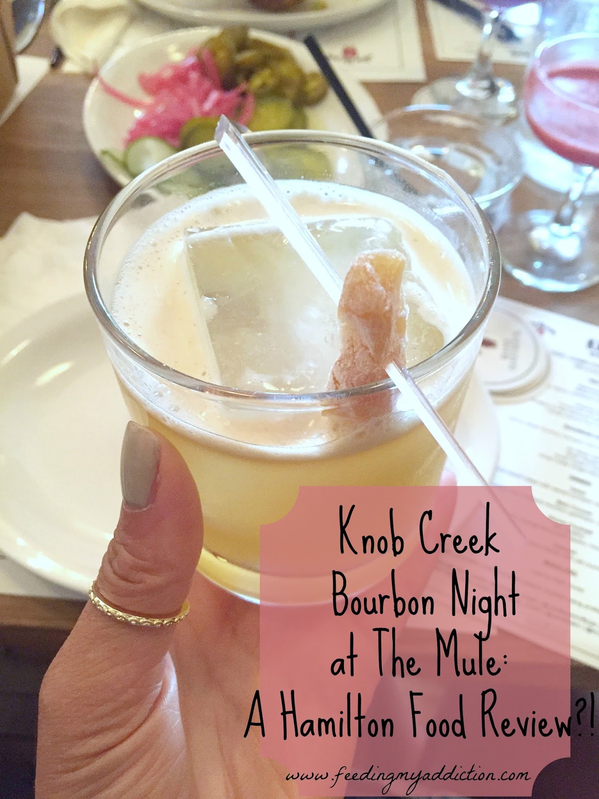 Feeding My Addiction Knob Creek Bourbon Night at The Mule A Hamilton