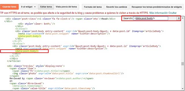 editar platilla en blogger