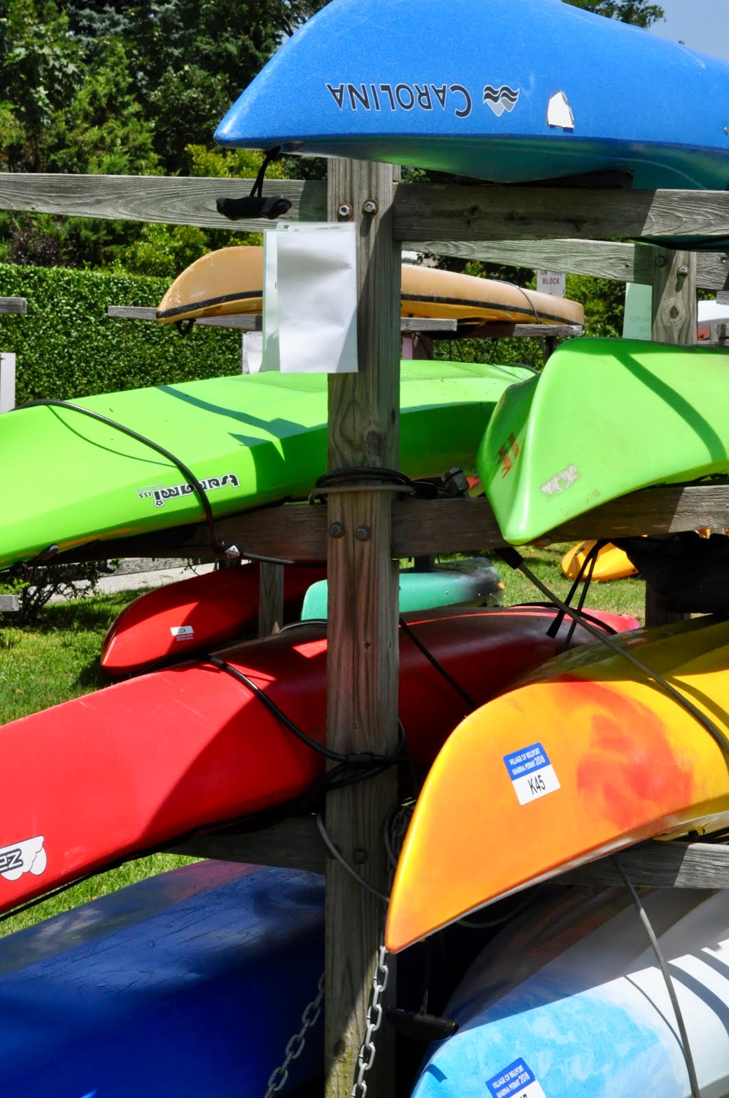 Kayaks at Bellport Yacht Club
