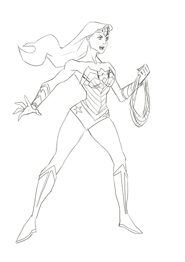 Let's Storyboard: Wonder Woman Sketch