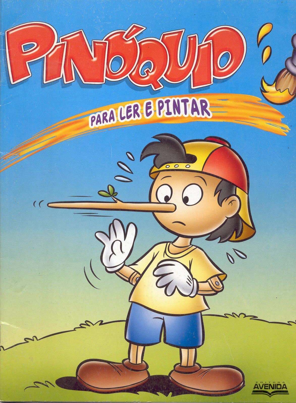 Companheiros da Educação Pinóquio Para Ler e Pintar PRONTO PARA IMPRIMIR Companheiros da Educação Pinóquio Para Ler e Pintar PRONTO PARA IMPRIMIR