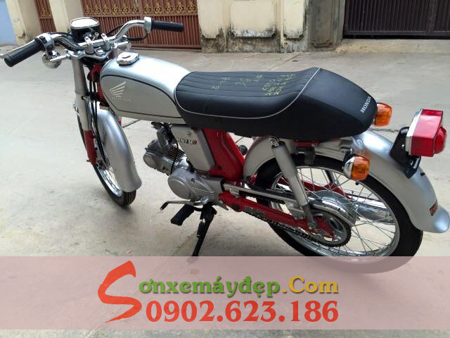 Sơn xe Honda CD50S màu đỏ xám cực đẹp Sơn xe Honda CD50S màu đỏ xám cực đẹp