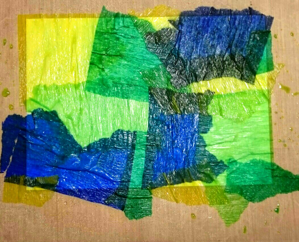 Stamps and Stencils Bleeding Tissue Paper technique