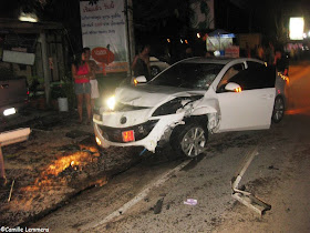 Car accident on Koh Samui, Thailand