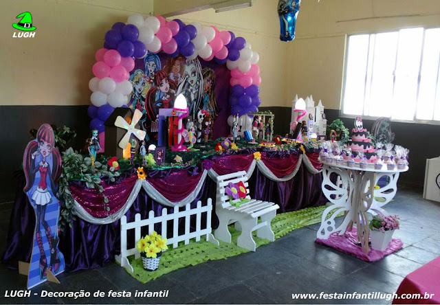 Decoração aniversário infantil Monster High - Tradicional luxo