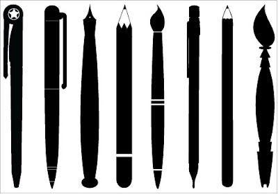mẫu vector thiết kế bút