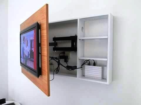 Creative Idea To The TV Stand On Wall without show wire - Decor Units