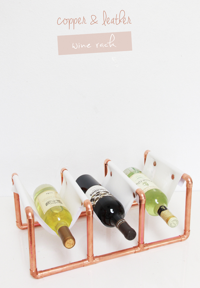Diy Copper Pipe Leather Wine Rack A, Leather Wine Rack