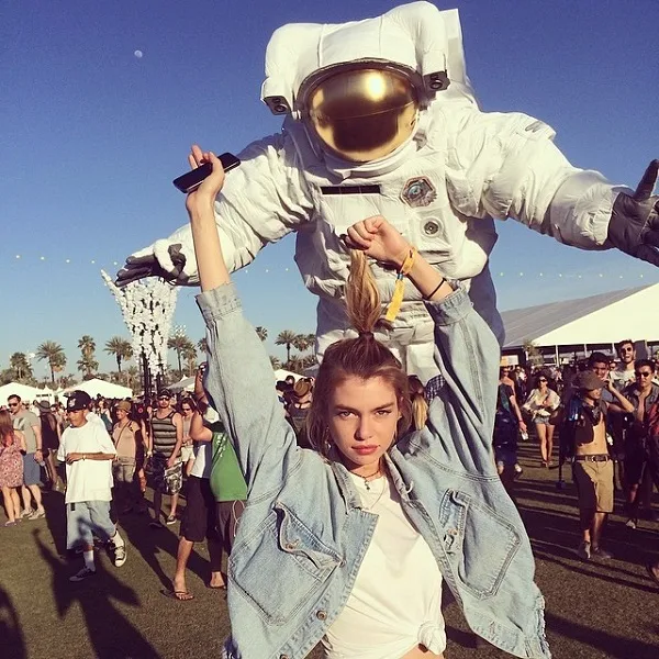 Stella Maxwell at the 2014 Coachella Music and Arts Festival