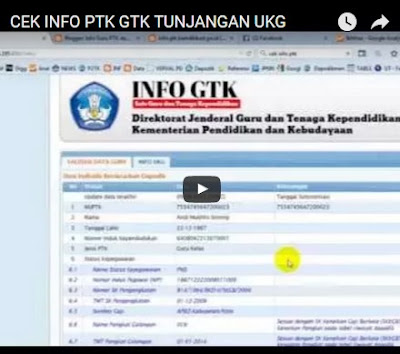 Cek Info GTK / Tunjangan / Lembar Informasi Guru Tahun 2016