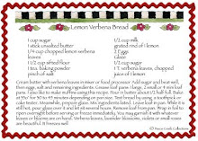Recipe for Lemon Verbena Bread