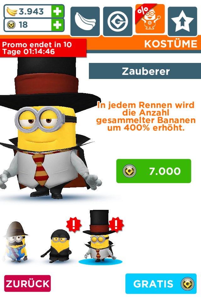 Top Gratis Games fürs iPhone: Promotion - Minion Rush