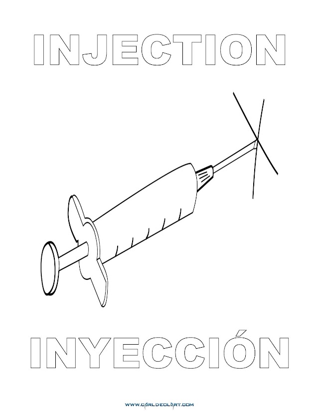 Dibujos Inglés - Español con I: Inyección - Injection