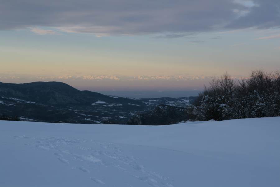 montagnatore Passo del Pellizzone tramonto di velluto