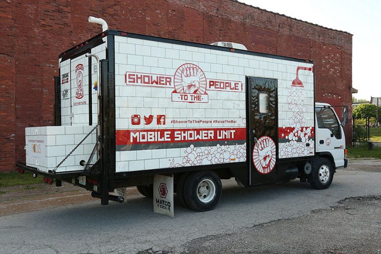 Activist Buys Old Truck And Converts It Into Mobile Shower For The Homeless… Take A Peek Inside!