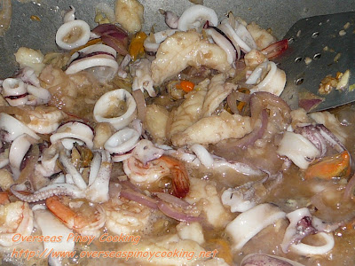 Seafood Chopsuey - Cooking Procedure