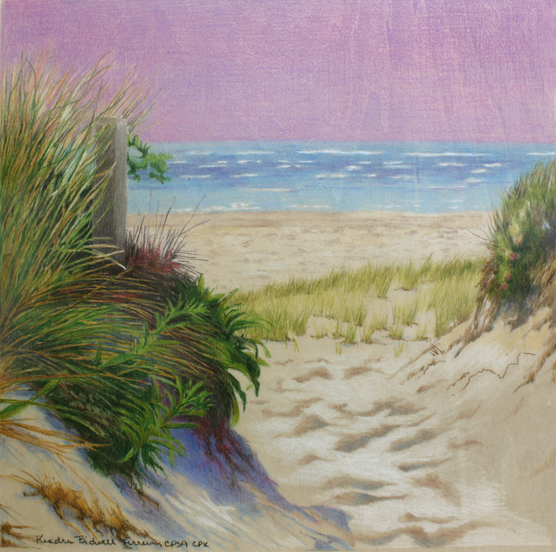 KJF DESIGN Fine Art More Beach Dunes on Wood and Colored